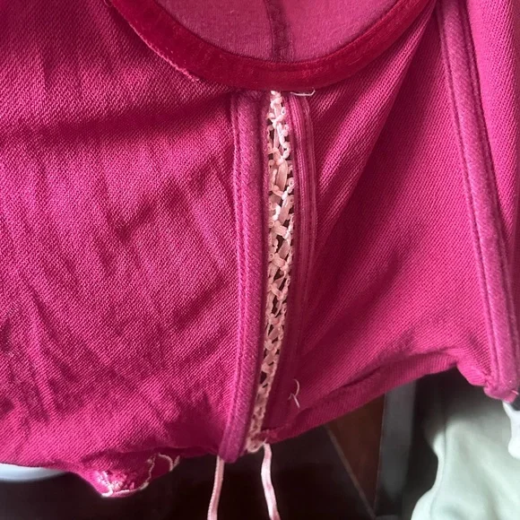 Beautiful Pink Corset Top with Floral Embroidery - Picture 10 of 14